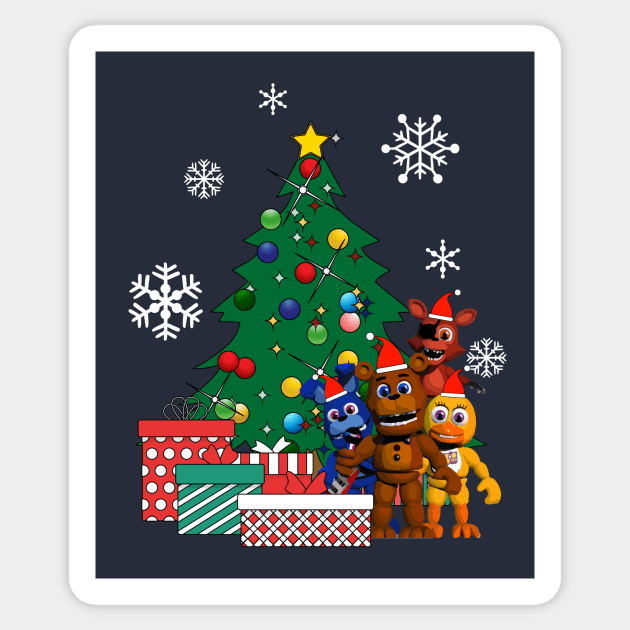 Five Nights At Freddys Around The Christmas Tree Sticker by Nova5